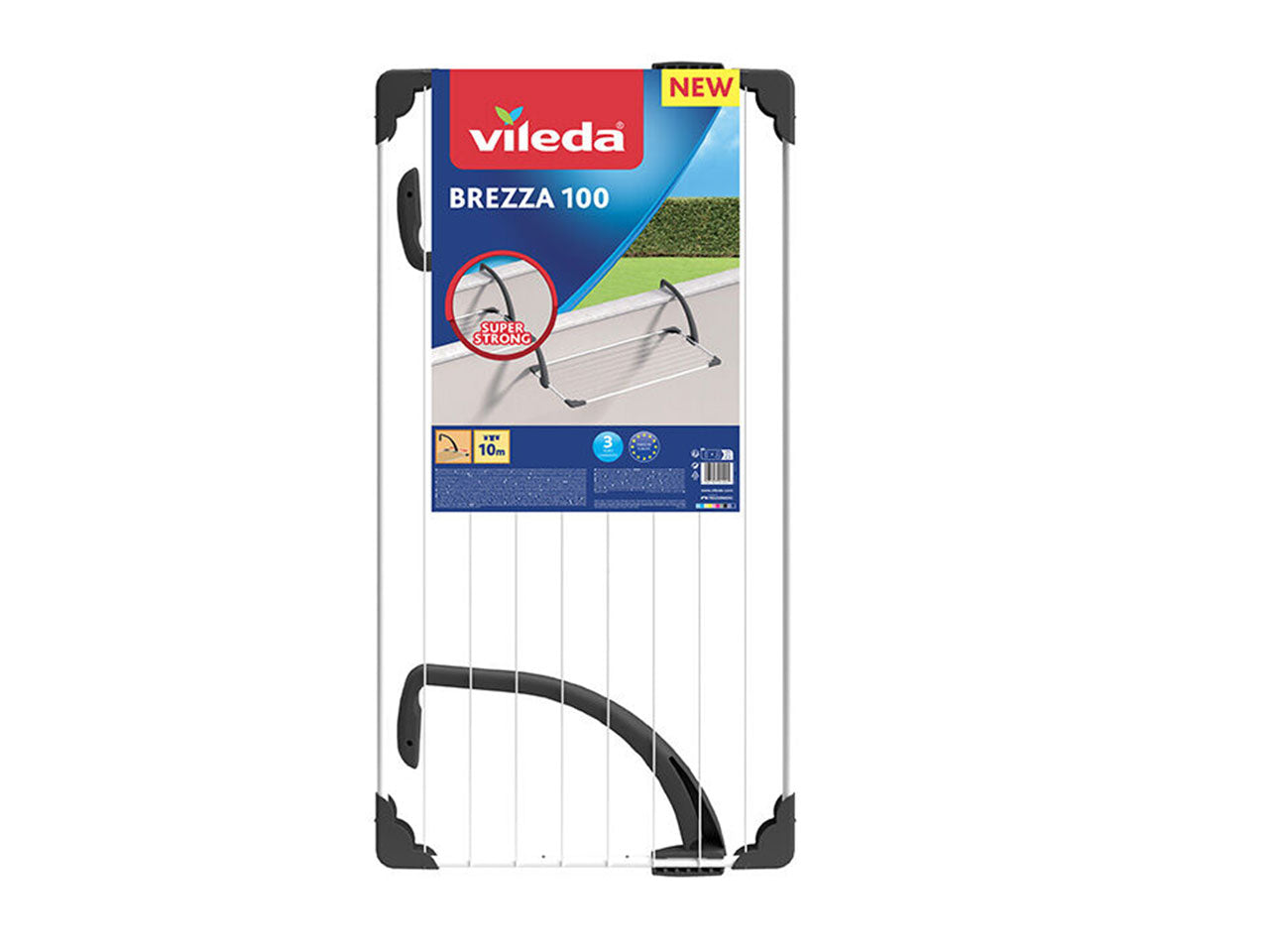 Stendi biancheria Vileda Brezza 100 in acciaio bianco, 10m stenditura