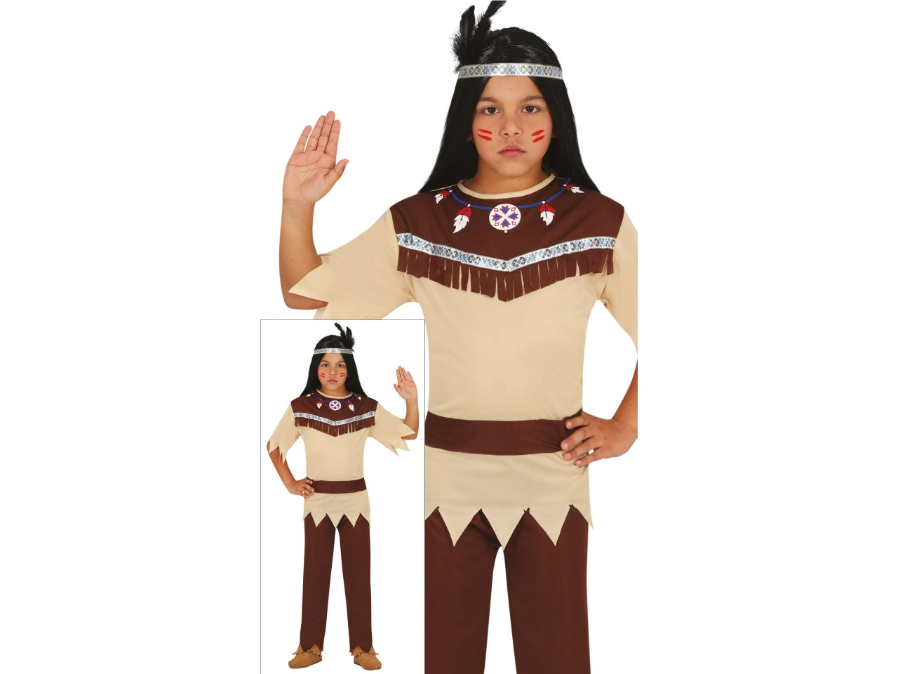 Costume indiano cherokee 7-9 anni
