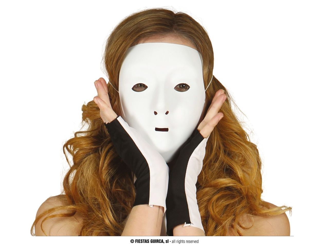Maschera viso bianca pvc da decorare