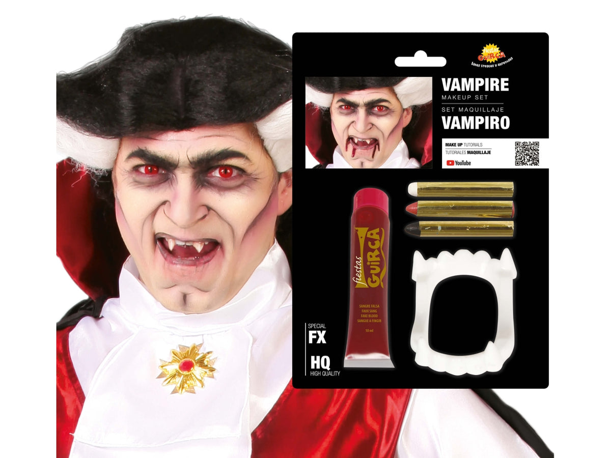Trucco da vampiro con dentiera