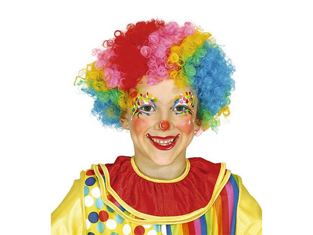 Parrucca clown da bambino multicolore
