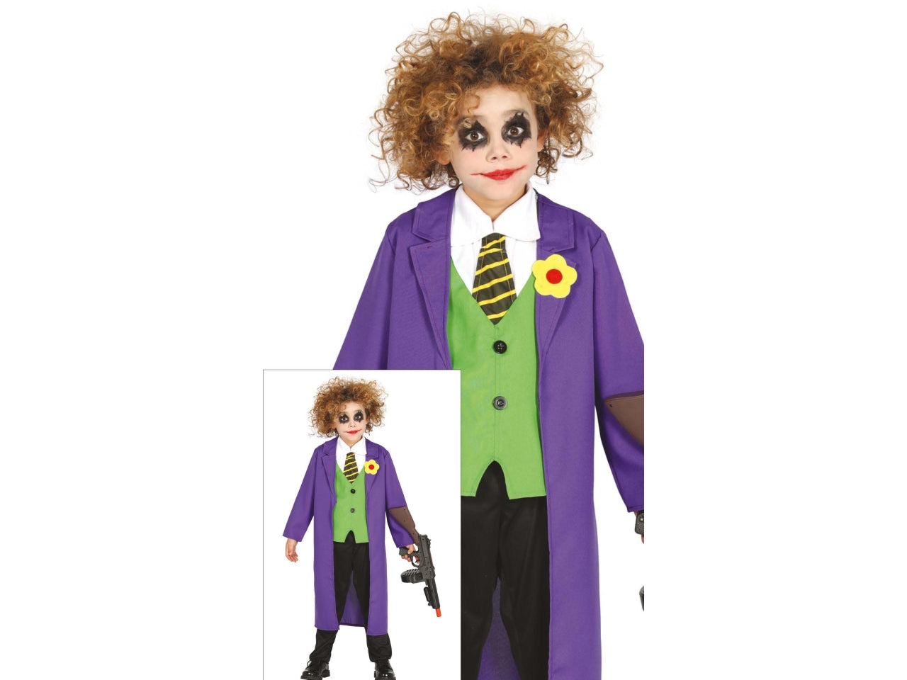 Costume giullare pazzo 5-6 anni