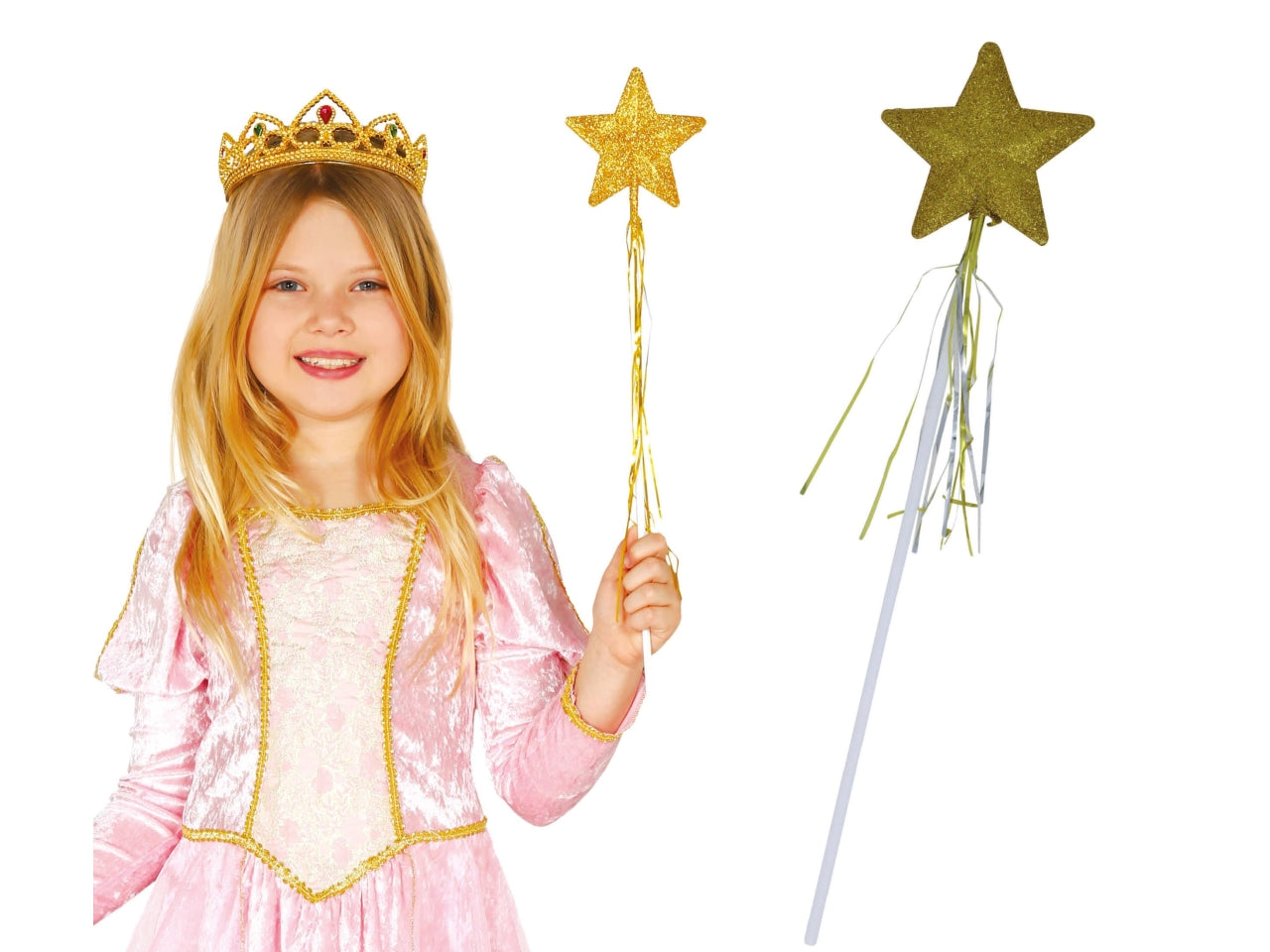 Bacchetta da fata oro 53 cm