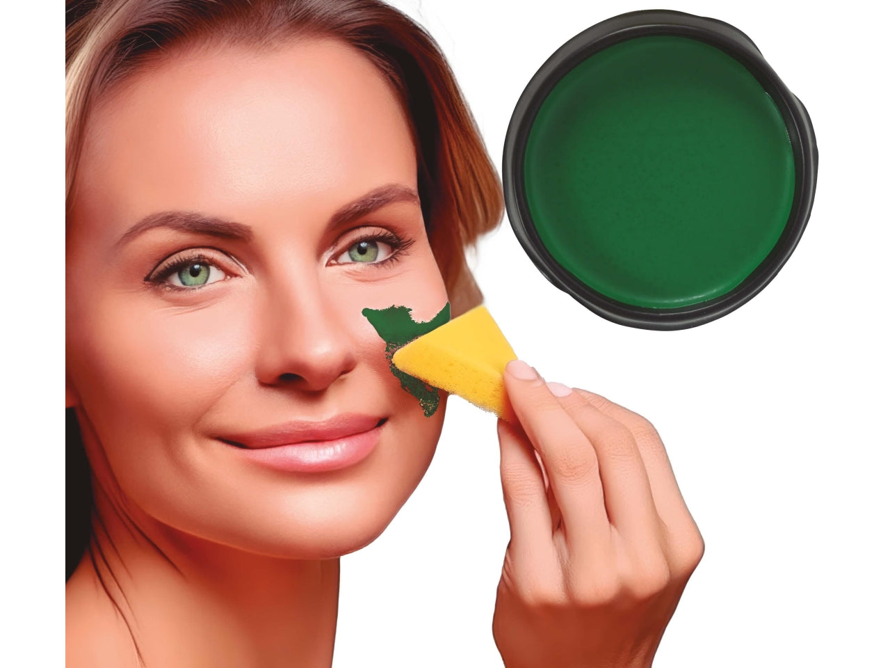 Trucco con spugnetta 9gr verde scuro