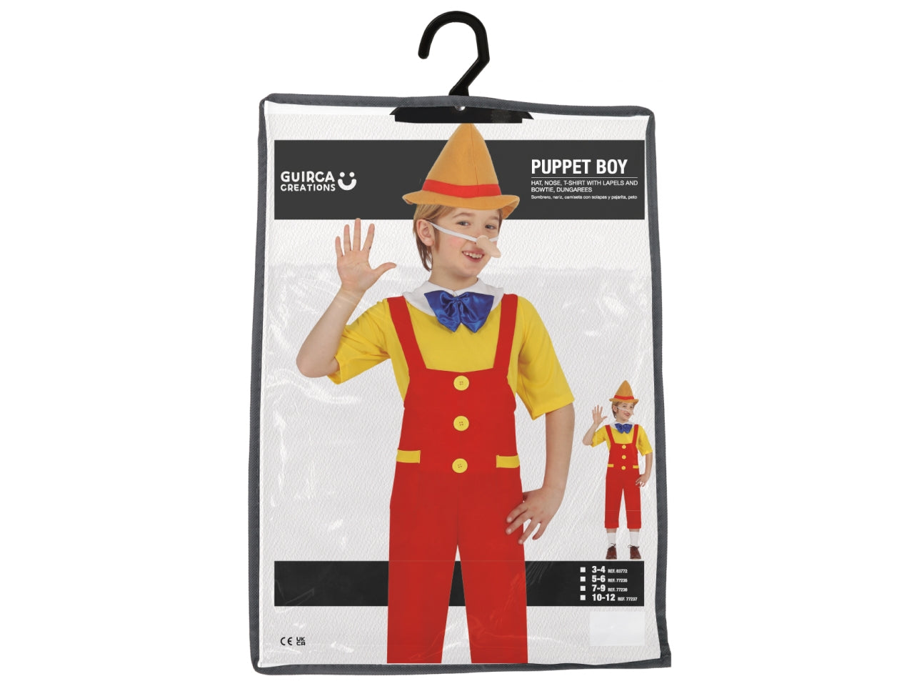 Costume burattino boy 5-6 anni