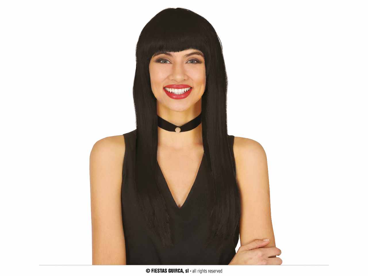 Parrucca nera 120 gr in confezione