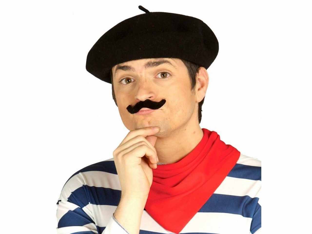 Cappello basco nero per travestimento pittore bohÃ©mien mimo