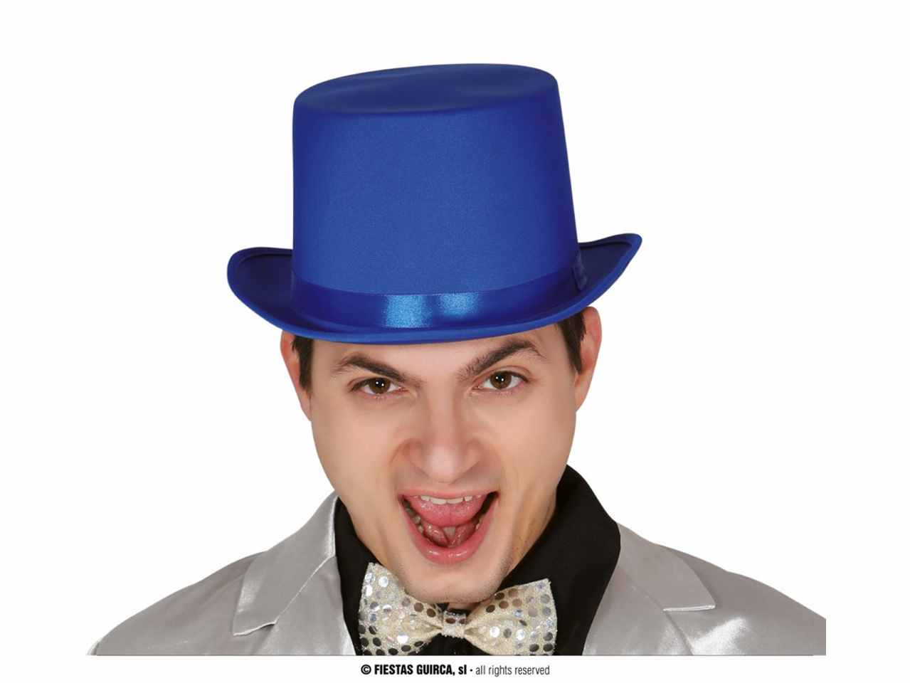 Cilindro lusso cappello colori vivaci alta qualitÃ  misura unica colore blu