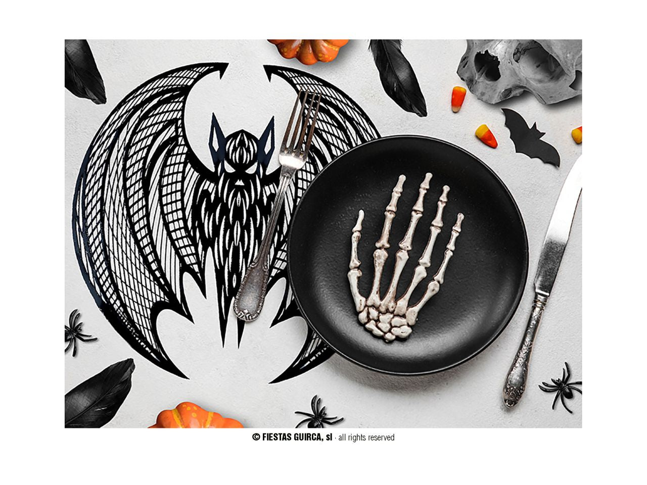 Tovaglietta pipistrello in pvc 38cm