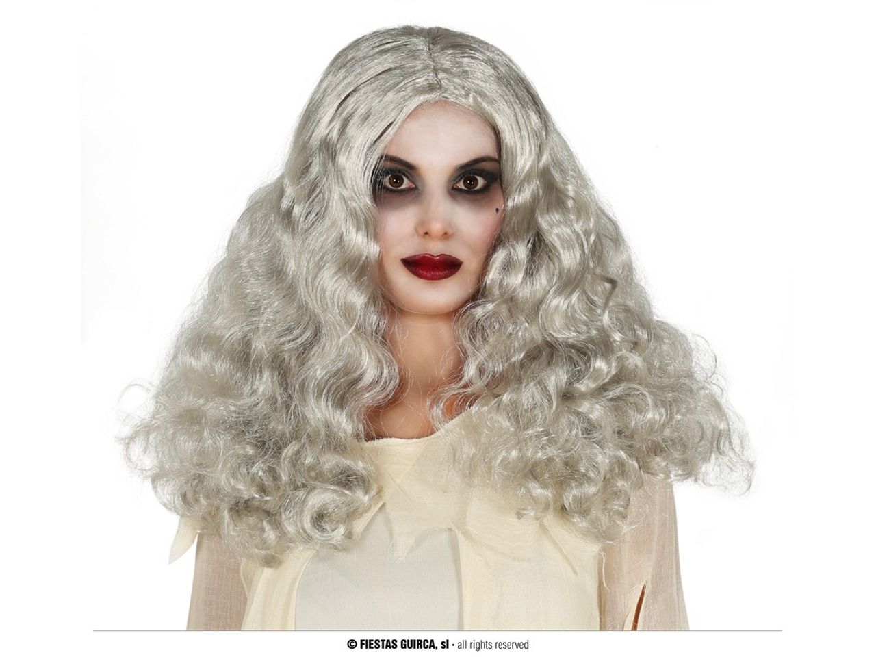 Parrucca folta argento