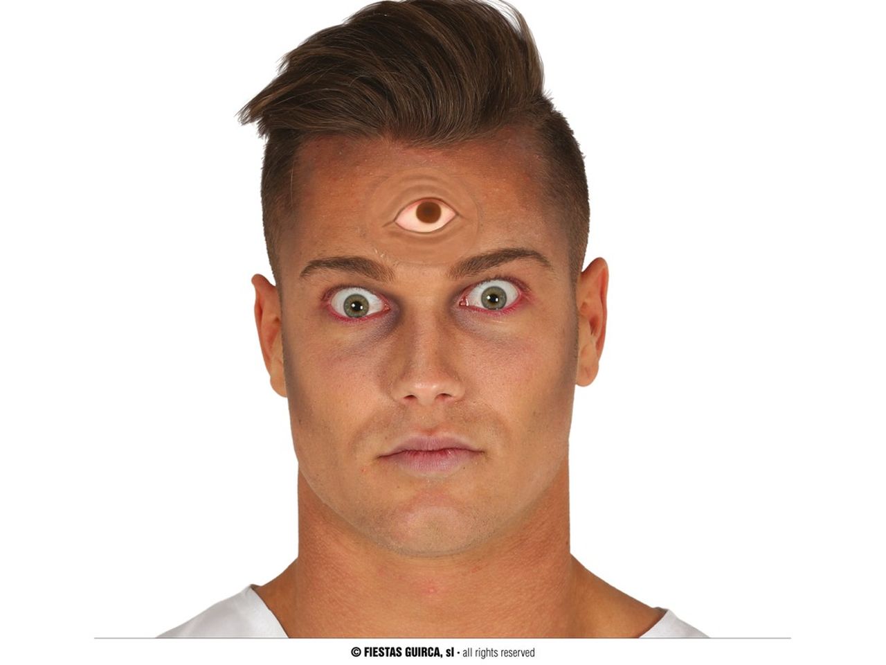 Cicatrice del terzo occhio in lattice con adesivo