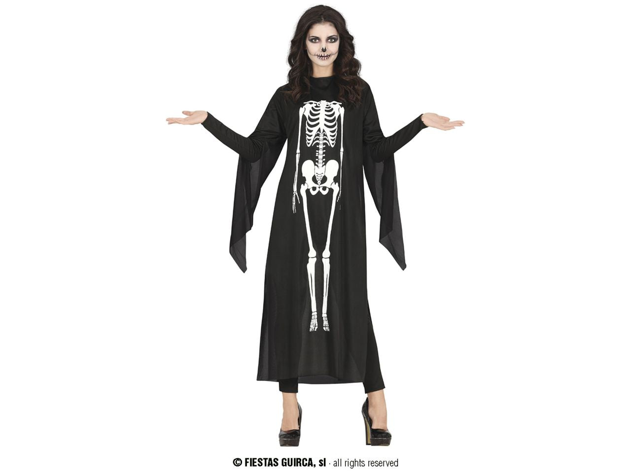 Costume tunic skeleton, adulti, 42-44 (l)