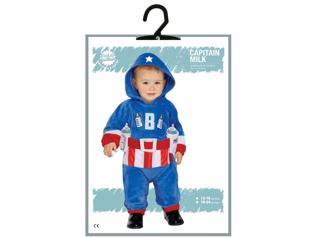Costume baby captain milk 12-18 mesi