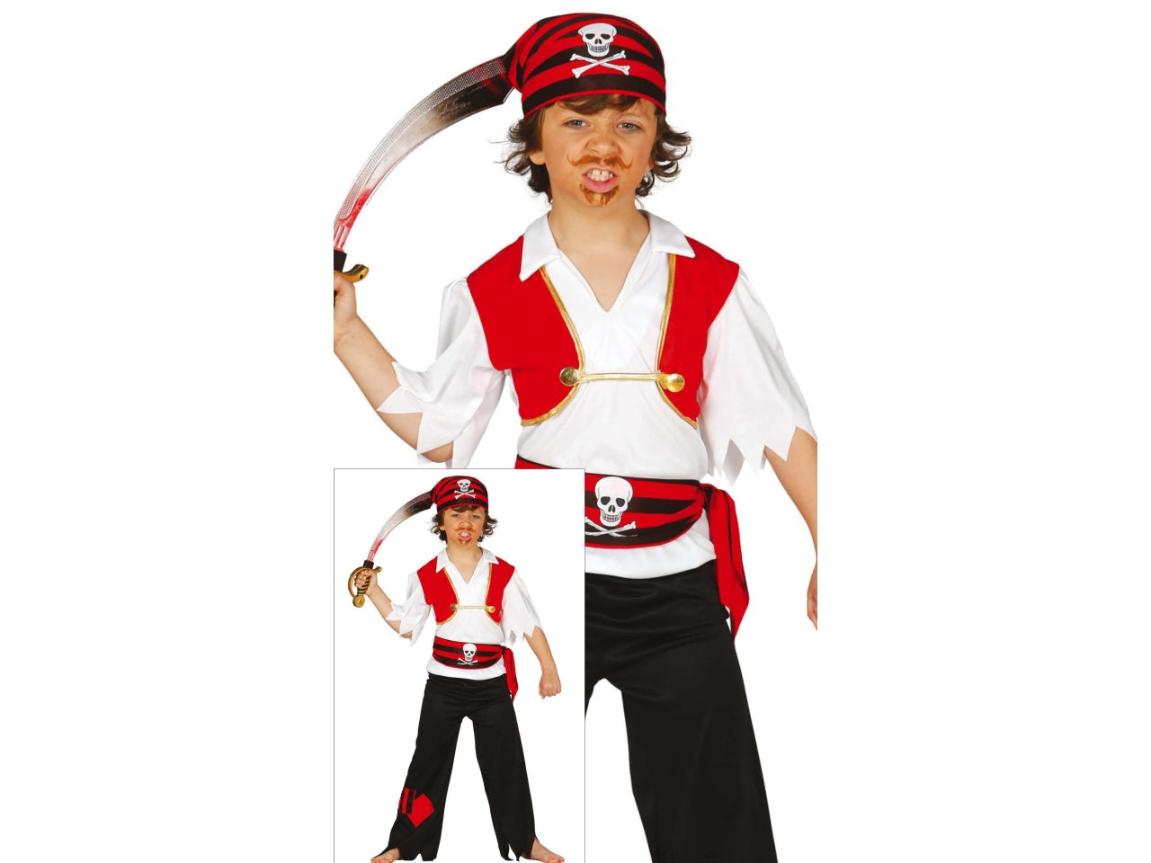 Costume pirata 7-9 anni