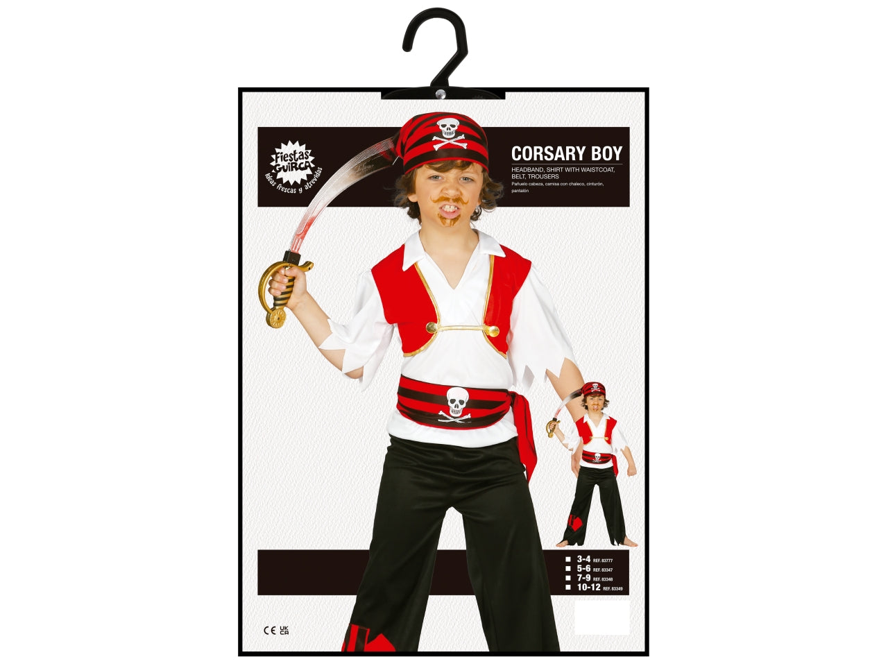 Costume pirata 7-9 anni