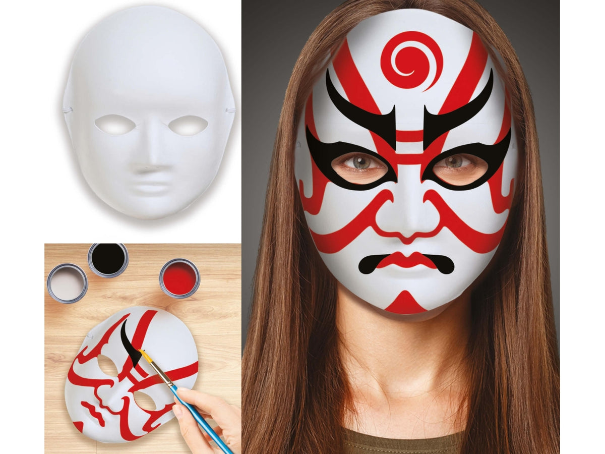 Maschera bianca di cartapesta