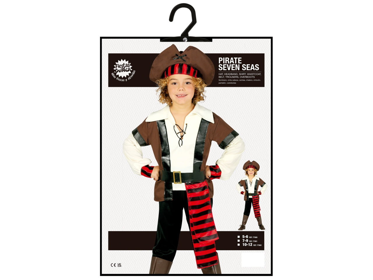 Costume pirata dei sette mari 10-12 anni