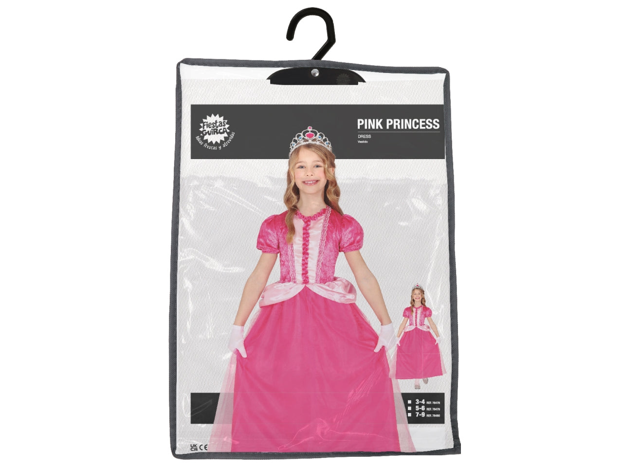 Costume principessa rosa 3-4 anni