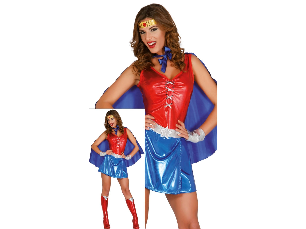 Costume adulto power woman taglia S 36-38