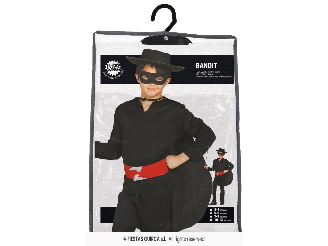 Costume bandido 3-4 anni