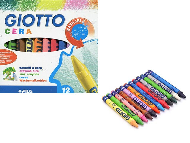 Colori a cera a cera colori assortiti D 8.5 mm Giotto