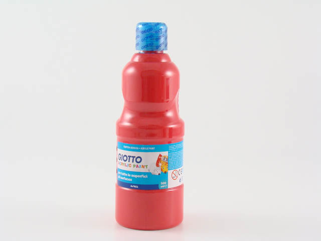 Tempera acrilica Giotto rosso 500 ml