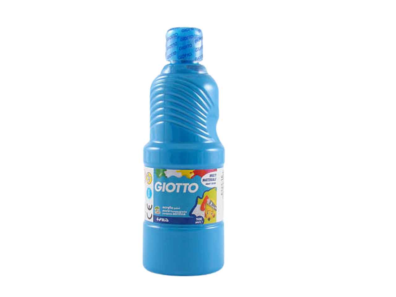 Tempera acrilica Giotto blu ciano 500 ml