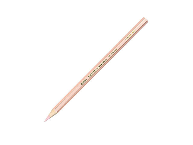 Pastelli colorati supermina esagonale con fusto uguale alla mina rosa carne D 3.8 mm L 18 cm Giotto