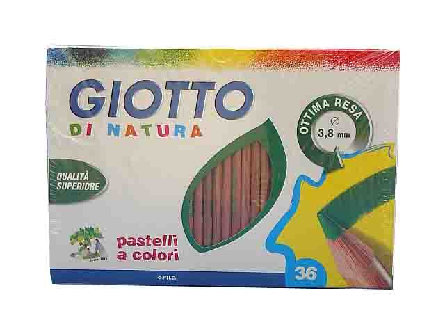 Pastelli tondi fusto in legno in cedro colori assortiti D 3.8 mm Giotto