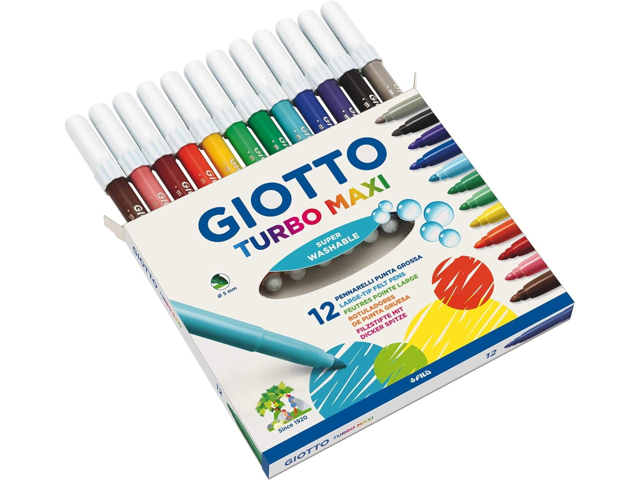 Pennarelli turbo maxi giotto 12 pezzi 454000