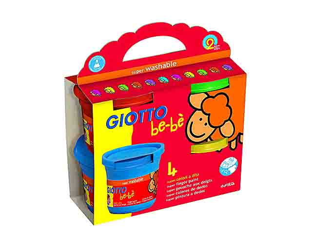 Supercolori a dita Giotto BebÃ¨ lavabile da mani e tessuti