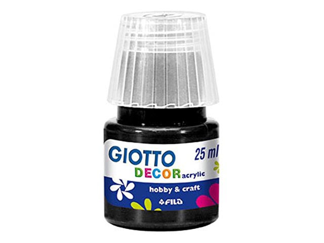 Tempera acrilica Giotto nero 25 ml