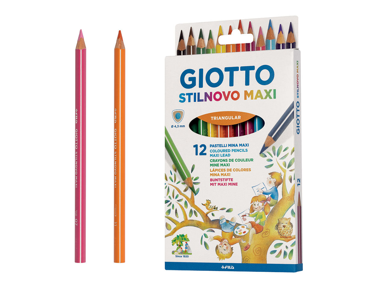 Pastelli giotto stilnovo maxi la confezione contiene 12 pezzi $