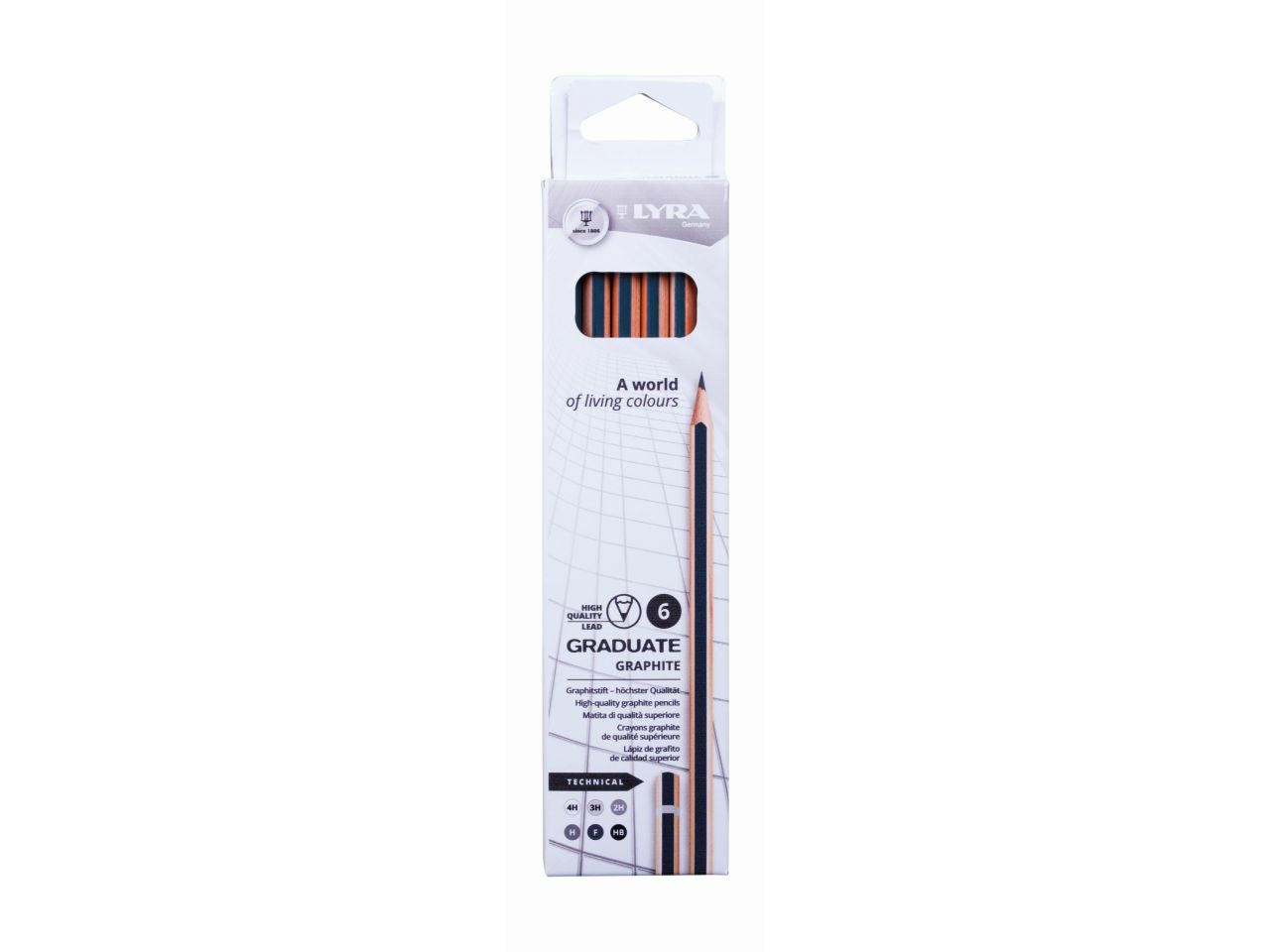 Matite lyra graduate graphite technical alta qualita' - la confezione comprende 6 matite