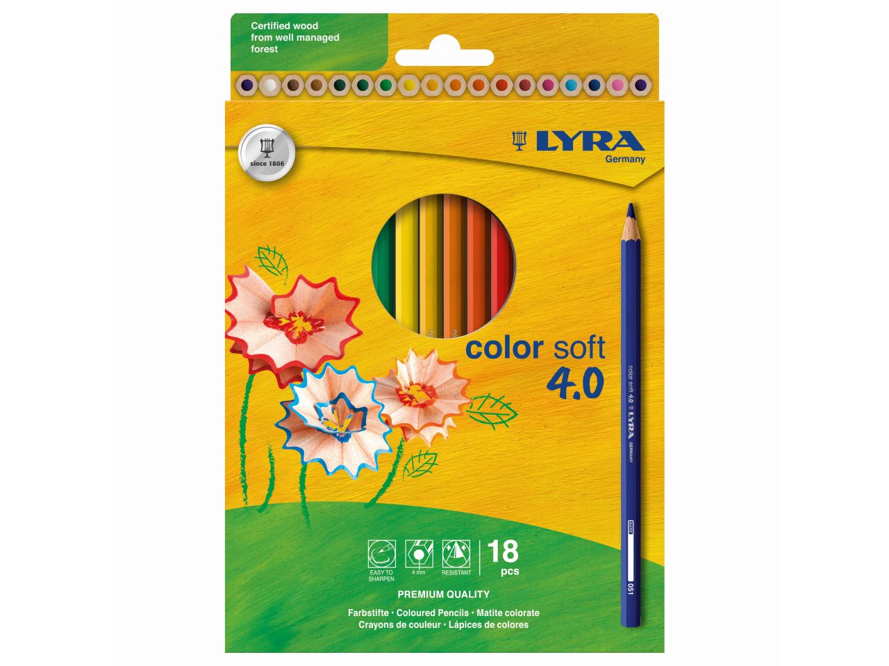 Confezione di 12 pasteli lyra color soft 4.0