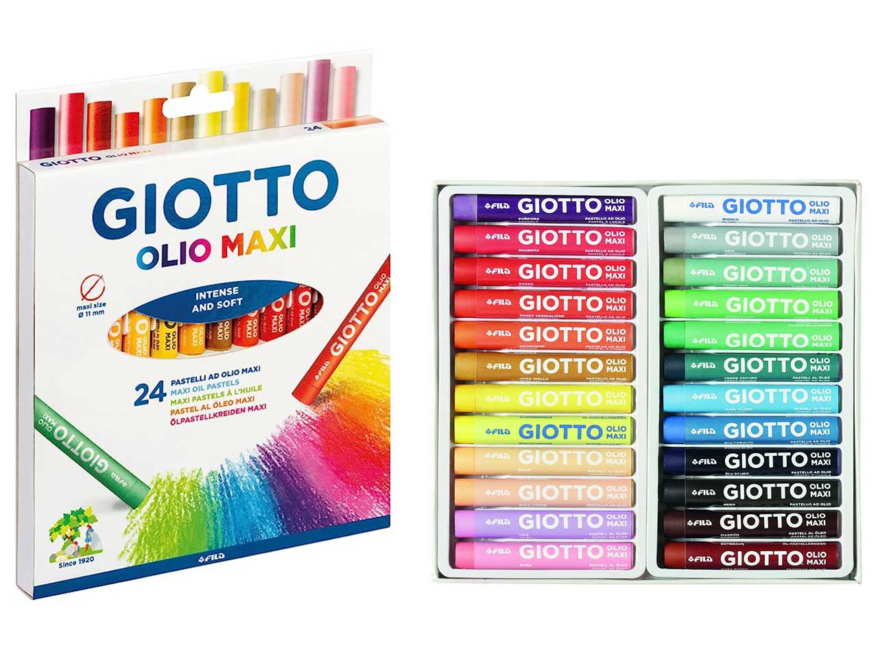 Giotto pastelli ad olio - la confezione comprende 24 pezzi F293800