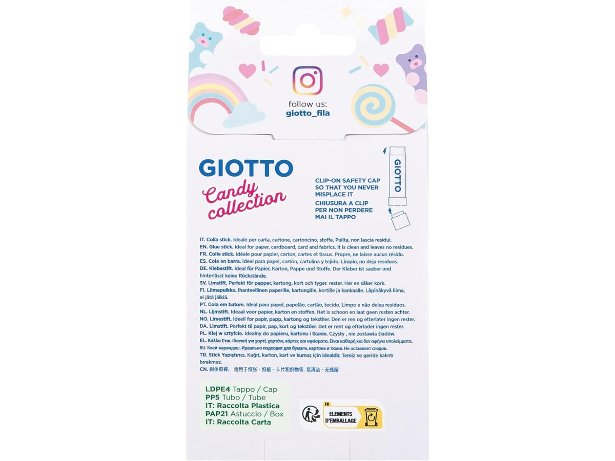 Giotto colla stick Candy Collection, confezione 2 pezzi da 20 gr