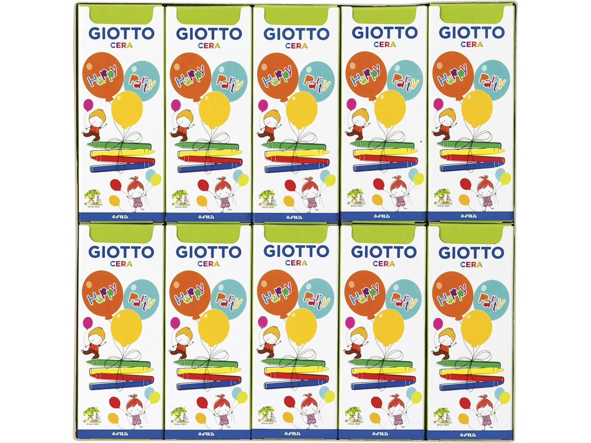 Giotto Party Gift, Set Pastelli a cera per feste di compleanno, 3 +