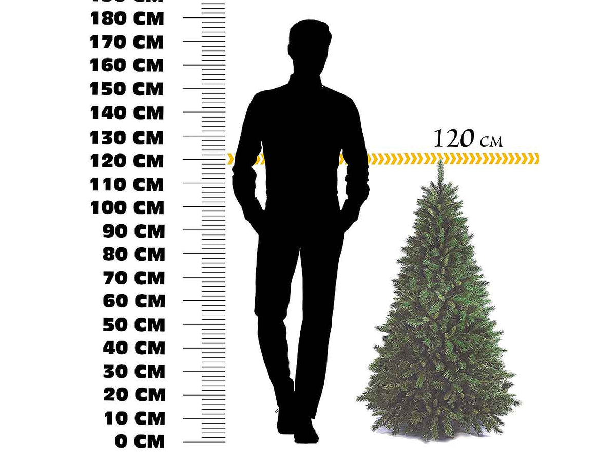 Albero di natale New Tiffany 120cm d.78cm 326 rami montaggio a gangio pvc