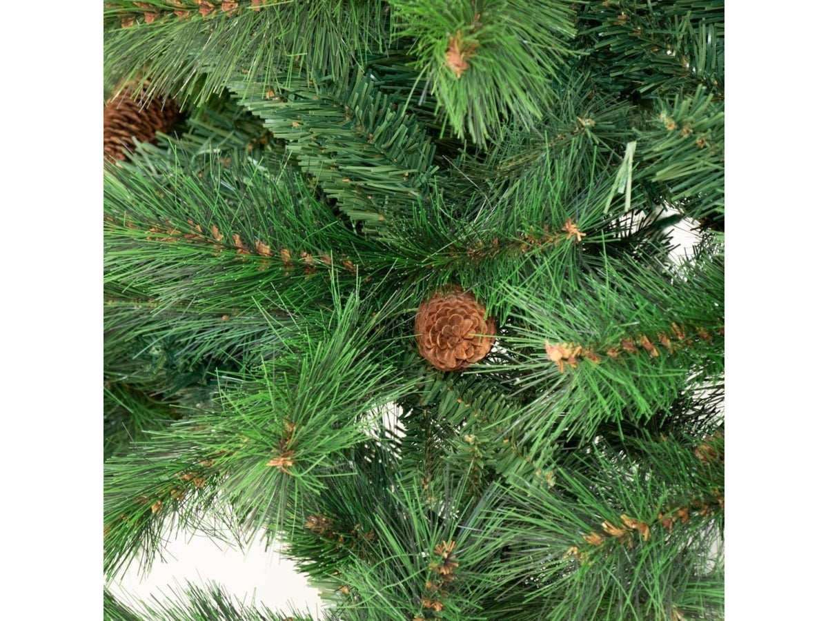 Albero Amazzonia new con pigne 270cm 1944 rami diametro 165cm pvc+pp montaggio a gancio