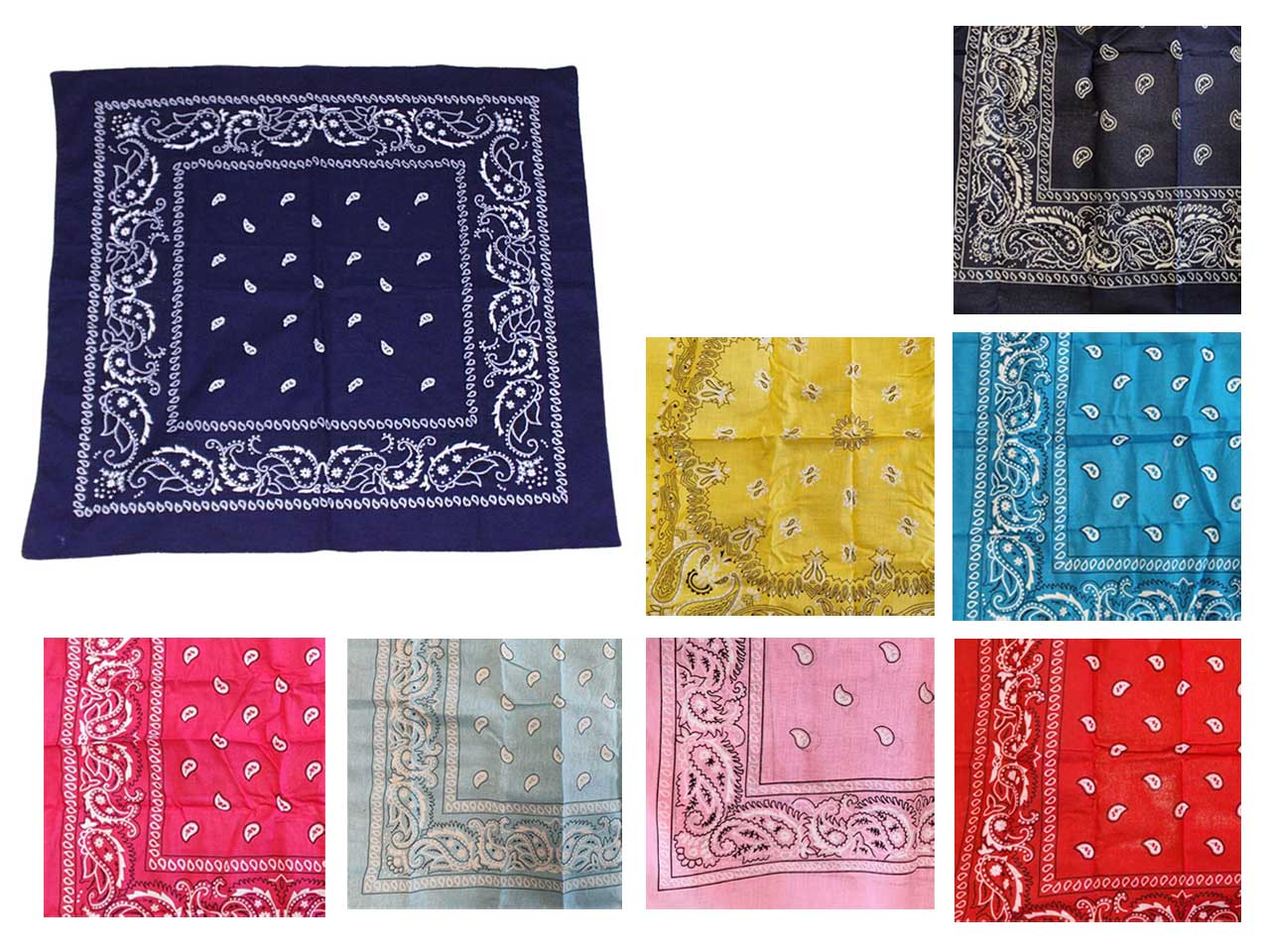 Bandana foulard jacquard 6 assortite