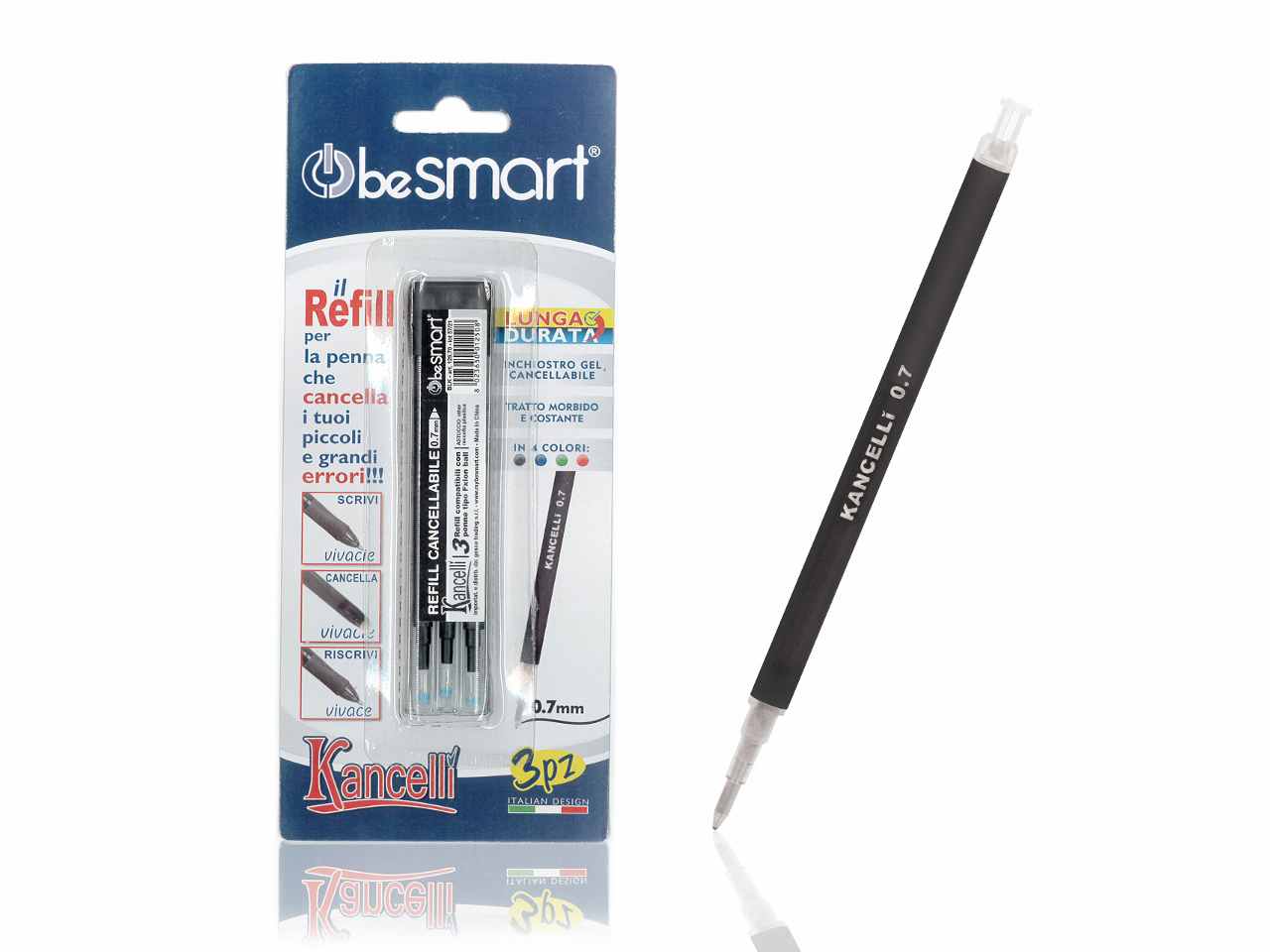 Refill kancelli' 3 pezzi nero
