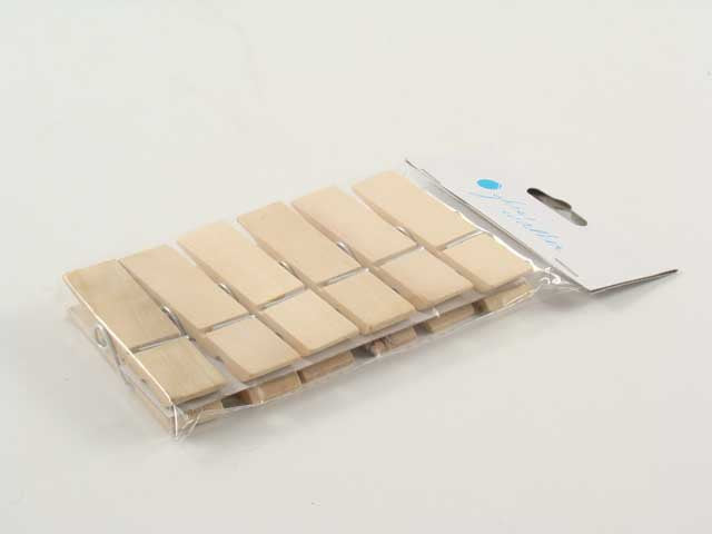 Mollette legno 1,9x7,2cm 6 pezzi 90134