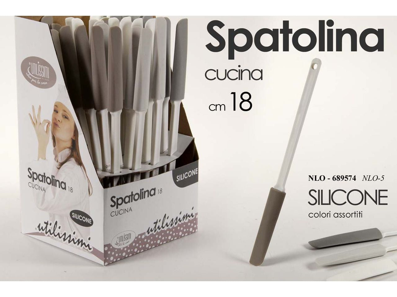 Spatolina 18cm silicone ass. 689574