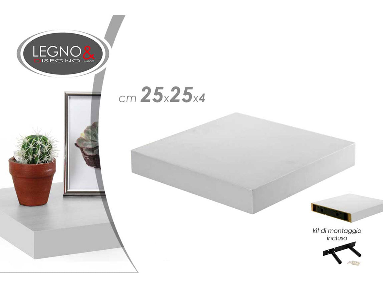 L.bianca mensola 25x25x3,8cm 771736