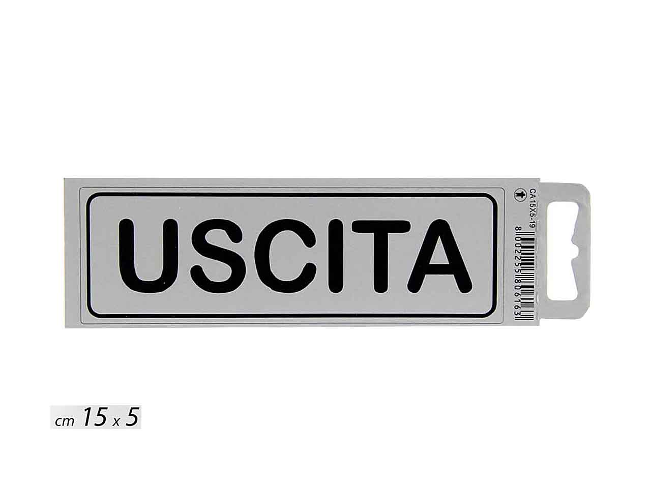 Cartello uscita 15x5cm 806163