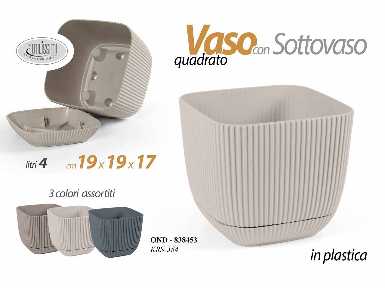 Porta vaso quadrato 4lt 838453