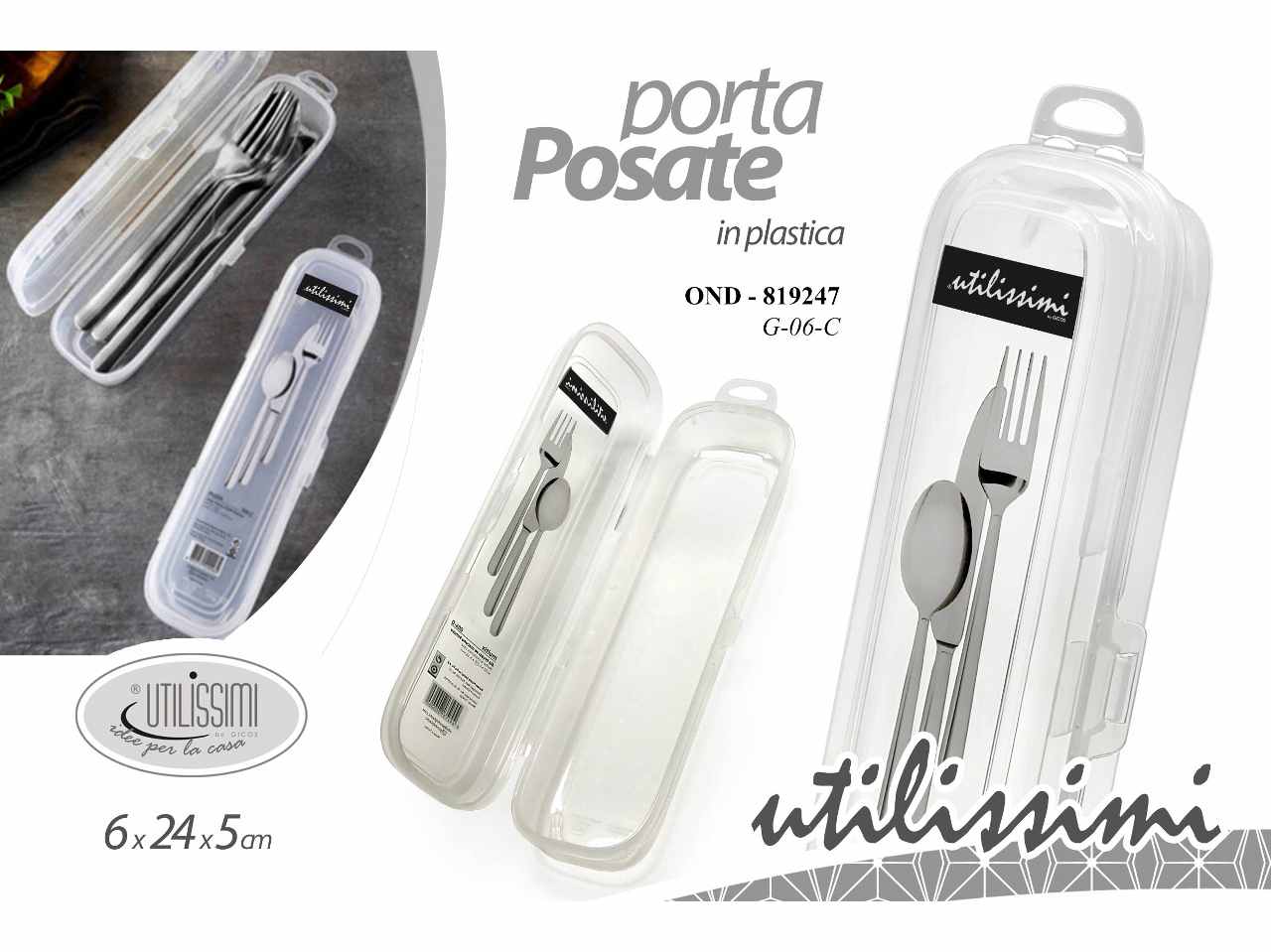 Box p.posate 6x24x4,5cm 819247