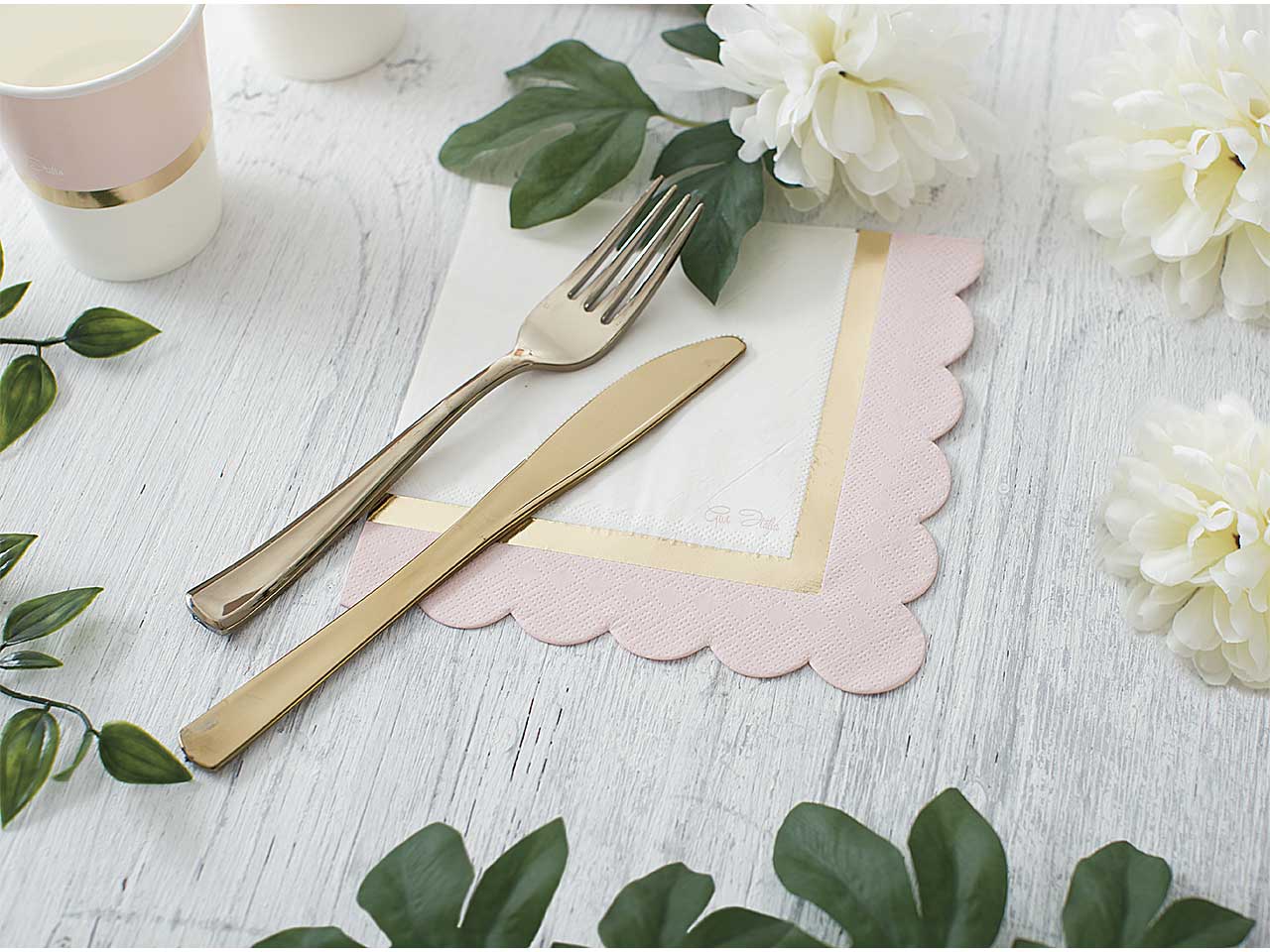 Tovaglioli chic rosa 33x33cm 16 pezzi 63854