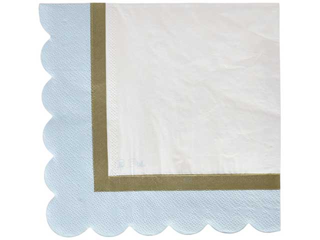 Tovaglioli chic azzur.33x33cm 16 pezzi63859